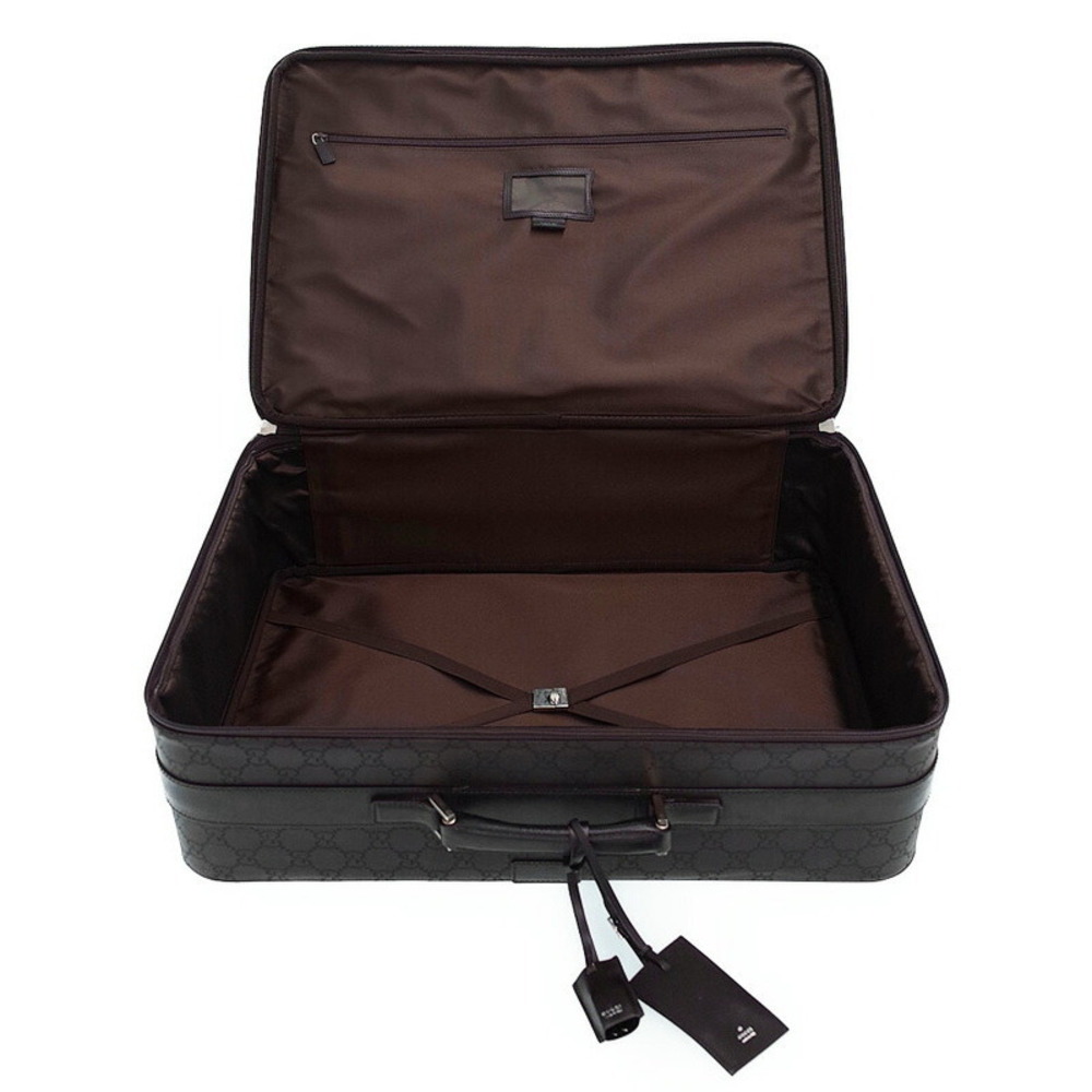 Gucci GG Leather Boston Travel Garment Bag Brown - Picture 3 of 9